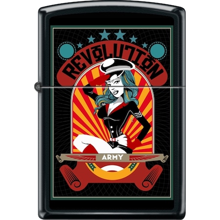 Zippo 2024 Zippo Custom Black Matte Revolution Woman ZIP-218CI018436